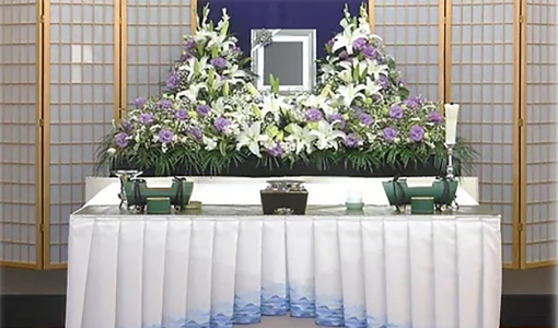 一日葬プランの祭壇写真